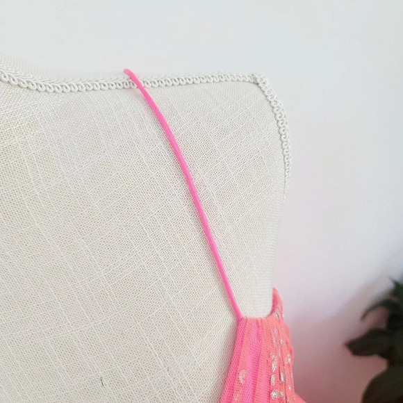 Hailey Logan Adrianna Papell Hot Pink Barbie Sleeveless Glittter Gown Dress 5/6 - Picture 7 of 16